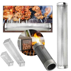 6''/12'' BBQ Grill Smoker Tube Barbecue Wood Pellet Cold Smoking Box Grilling - Picture 1 of 13