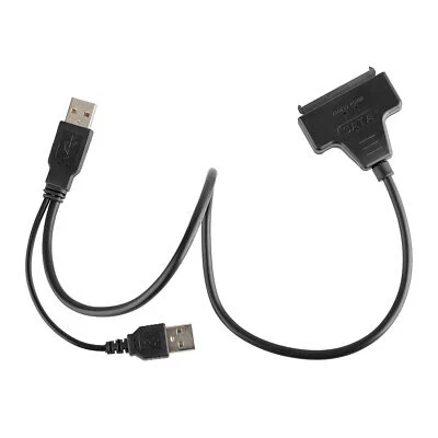 SATA to USB Cable 22pin 2.5" HDD Adapter Data Power Plug External PC Laptop Wire - Image 1 of 4