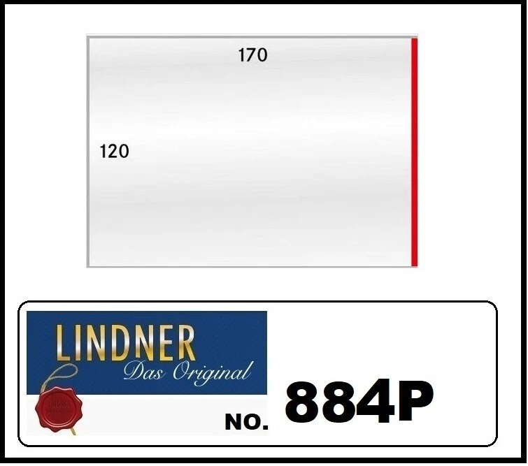 50 LINDNER 882P Protective Sleeves Clear Sleeves 155x110mm For Approval Cards A6