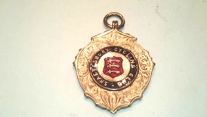 1950 Sterling Silver Watch Fob / Pendant * English * Shaftesbury cycling club - Picture 1 of 6