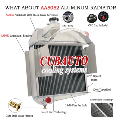 Radiator 3 Row For 1960-1967 Austin Healey Sprite Bugeye MG Midget 948/1098 CUB — 第 1/4 张图片