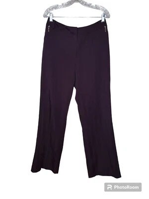 Pantalones de vestir de moda Bug granate elásticos talla 10 Foto 1 de 4