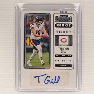 2022 Contenders, Trenton Gill #259 Rookie Ticket Auto RC Base, Chicago Bears - Picture 1 of 2