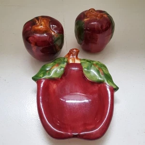 Franciscan Apple Ware Salt and Pepper Shakers and spoon rest, Vintage - Picture 1 of 7