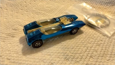Hot Wheels 1968 Оригинальный «Splittin' Image» Redline *Spectraflame Blue с кнопкой - Изображение 1 из 4