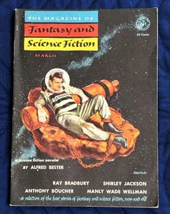 Ray Bradbury Alfred Bester / MAGAZINE OF FANTASY AND SCIENCE FICTION MARCH 1954 - Picture 1 of 2