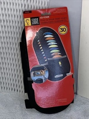 Case Logic NOS Vtg CD Visor AV30 Music Car Storage 30 Thin Black Retro 1990s New - Image 1 of 4