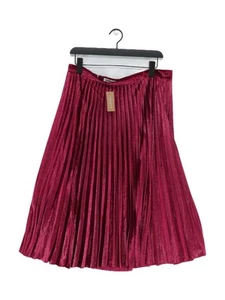 Whistles Women's Midi Skirt UK 16 Pink 100% Polyester Midi Pleated - Picture 1 of 5