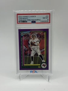 2022 Panini Classics #91 Tom Brady Timeless Tributes Purple PSA 8 #/50 - Picture 1 of 2