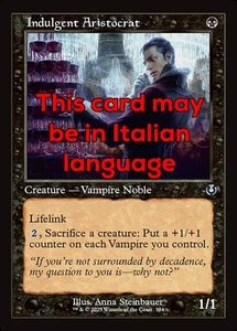 MTG INDULGENT ARISTOCRAT 384 ITALIAN EXC - ARISTOCRATICO EDONISTA - INR X IT - Picture 1 of 1