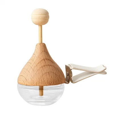 Ambientador de aire de vidrio transparente para automóvil difusor de clip de perfume vacío botella de perfume para automóvil Foto 1 de 4