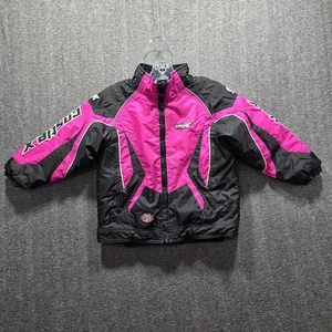 Castle X Giacca Bambina 5T Rosa Nero Motoslitta Cappotto Invernale Isolato Riflettente - Foto 1 di 12