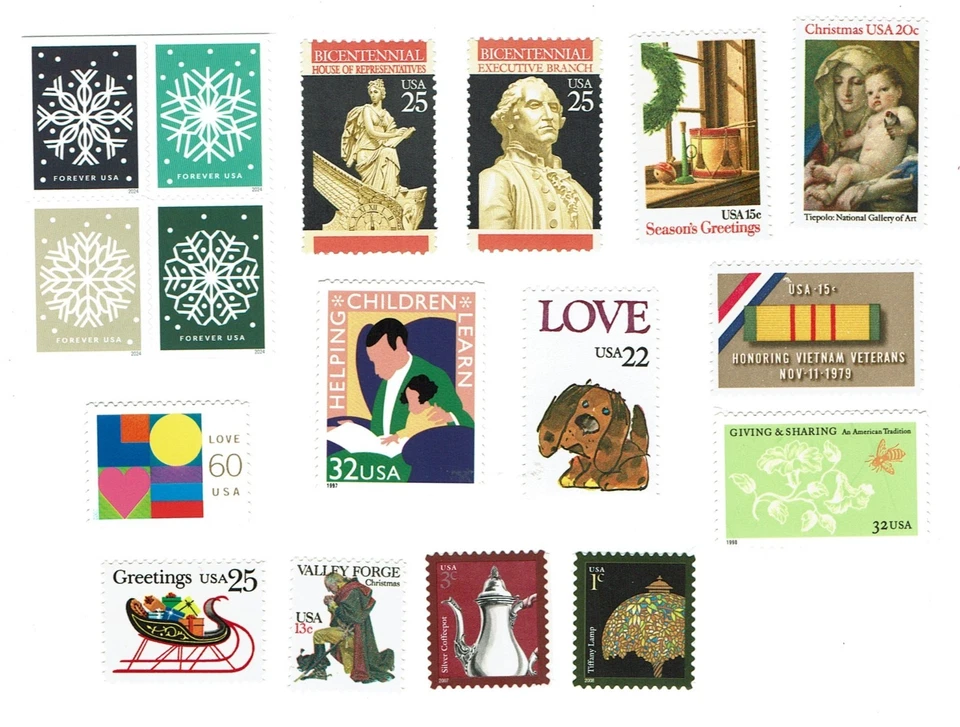 17 DIFFERENT U.S. STAMPS @ FACE VALUE - SCOTT 5948 - 5951 - MNH - Image 1 of 1