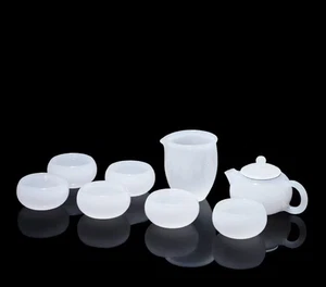 RONG SHAN TANG Luxury Jade Porcelain Tea Set Kung Fu Tea Cup Teapot Set Gifts - Picture 1 of 4