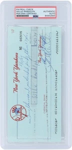 Willie Randolph New York Yankees Signed Check August 15, 1980 - PSA 84942944 - Picture 1 of 2