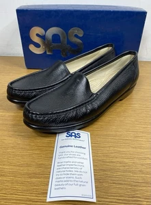 SAS Simplify 1550-013 schwarze Damen-Halbschuhe aus genarbtem Leder Größe 11 – neu im Karton - Bild 1 von 7