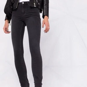Acne Studios Climb Skinny Jeans Used Black Women’s Size 30 Raw Hem Faded Look - Picture 1 of 13