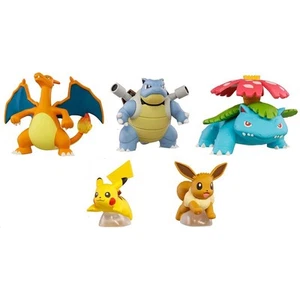 Pokemon SET 5 FIGURE KANTO REGION Pikachu Charizard Blastoise Eevee TOMY Gasha - Bild 1 von 1