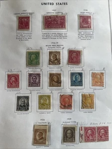 Lotto Francobolli Stati Uniti 1926-1929 - Commemorativi e Stampa Rotary Vintage Set  - Foto 1 di 7