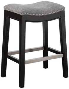 Nomad 27 1/4" Gray Fabric Saddle Counter Stool - Picture 1 of 1