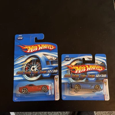 Длинная и короткая карточка Hot Wheels 2006 первое издание Dodge Viper Coupe с вариацией  - Изображение 1 из 4