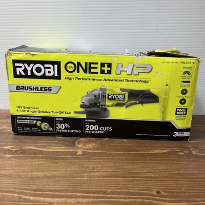 Novo RYOBI ONE+ HP 18V 4-1/2 pol. Esmerilhadeira angular/ferramenta de corte somente PBLAG01B - Imagem 1 de 4