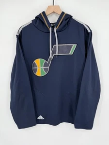 Utah Jazz Adidas NBA Authentics Hoodie Sweatshirt Blau Big Logo Herren Größe Medium - Bild 1 von 8