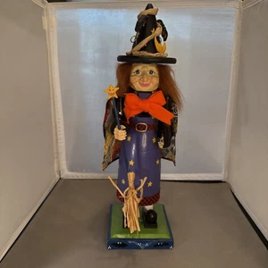 Vintage HALLOWEEN WITCH Nutcracker BATS Witch Broom WITCH HAT🎃 🖤 - Picture 1 of 9