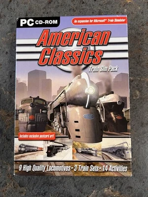 Just Trains AMERICAN CLASSICS Microsoft Train Sim Expansion Pack W/ Postcards - Image 1 of 4