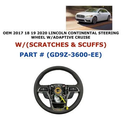 Рулевое колесо 2017-2020 Lincoln Continental с адаптивным круизом GD9Z-3600-EE - Изображение 1 из 4