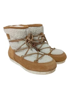 MOON BOOT Stivaletto invernale Donna Taglia IT 38 giallo-oro-bianco sporco - Foto 1 di 5