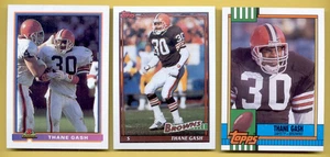 1990-1991 Topps Bowman THANE GASH Cleveland Browns 3-Card Lot Rookie RC - Picture 1 of 1