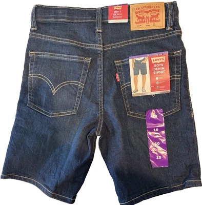Pantalones Cortos Denim Levis 511 Niños Talla 10 Cintura Regular 25 Lavado Oscuro 5 Bolsillos NUEVO Foto 1 de 4