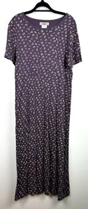 Vestido Vintage Modas Medio Púrpura Floral Años 90 Maxi Midi Tejido Cottagecore Algodón - Imagen 1 de 6