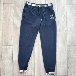 Psycho Bunny Liam Joggers Navy Blue Men's Medium Sweatpants Drawstring Logo - Picture 1 of 8