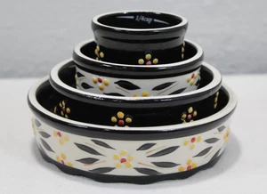 Set of 4 Nesting Measuring Cups/Bowls Ingredient Bowls Kitchen Decor Ceramic - Picture 1 of 5