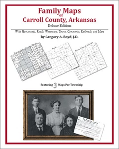 Family Maps Carroll County, Arkansas Genealogy OK Plat - Bild 1 von 1