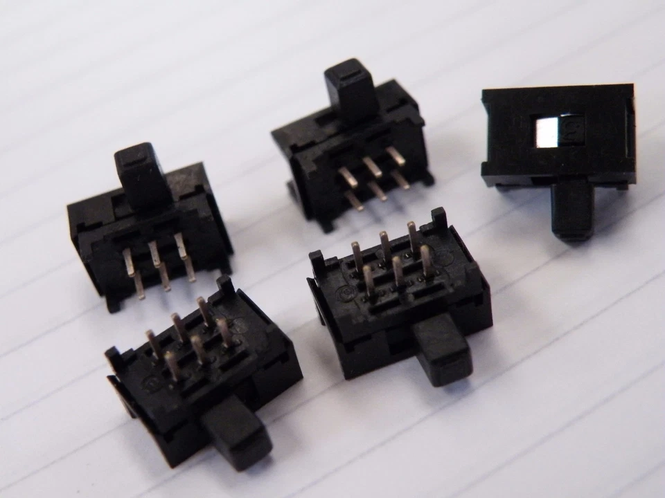 5 Pcs Micro Sub Miniature Slide Switch DPDT Model Railway Hobby 3g CF13 - Image 1 of 1