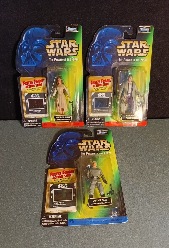 Lote de 3 figuras Star Wars Power of the Force Freeze Frame Foto 1 de 4