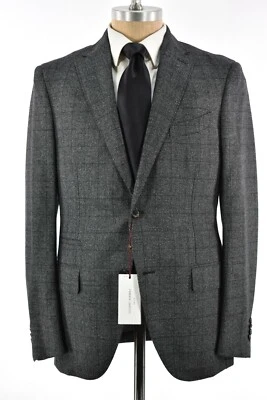 Abrigo deportivo Luciano Barbera nuevo con etiquetas talla 50 40R gris EE. UU. con lana ventana negra  Foto 1 de 4