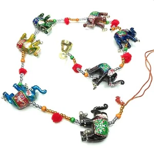 Elefant Ornamente hängende Schnüre Weihnachtsgeschenk 7 Elefanten Zenda Imports - Bild 1 von 12