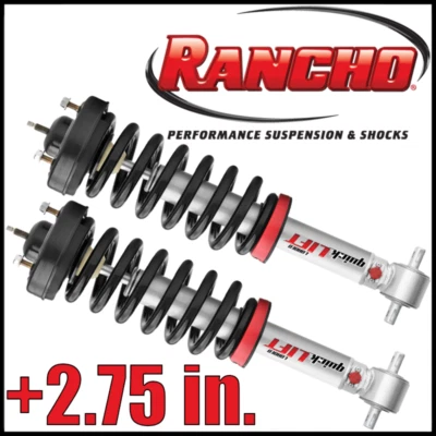 Juego de puntales niveladores delanteros Rancho QuickLIFT 2,75" para Ford F-150 2015-2020 4x4 Foto 1 de 4