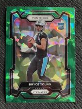 2023 Panini Prizm Green Cracked Ice Bryce Young SP RC PANTHERS Rookie