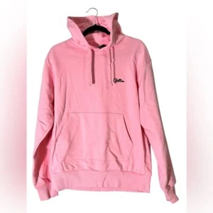 Clottee by Clot Script Logo Hombre Sudadera con Capucha Canguro Bolsillos Rosa Mediano - Imagen 1 de 7