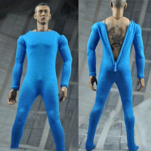 1:6 Scale DIY Blue Tight Jumpsuit For 12" Male DAM HT SS Action Figure Toy - Picture 1 of 5