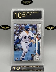 2020 Topps Series 1 Los Angeles Dodgers GAVIN LUX #292 rookie graded mint LRG 10 - Picture 1 of 2