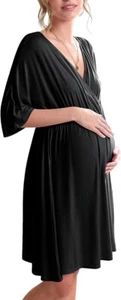 Ekouaer 3 in 1 Labor/Delivery/Hospital Gown Maternity Dress Nursing Nightgown - Picture 1 of 8