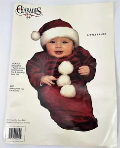 Little Santa Claus Bunting Costume 0-6 months newborn infant deluxe Charades - Picture 1 of 3