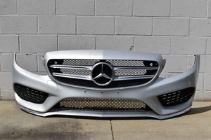 FULL MERCEDES BENZ C300 FULL FRONT BUMPER 2015 2016 2017 AMG A205 885 0925 OEM - Picture 1 of 17