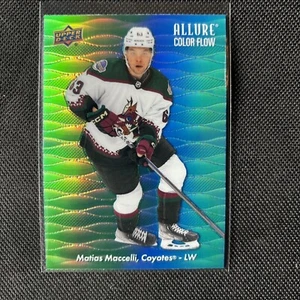 2023-24 Upper Deck ALLURE HOCKEY COLOR FLOW MATIAS MACCELLI GREEN-BLUE #CF-25  - Picture 1 of 2